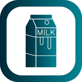 Milk Box Vector Icon Design