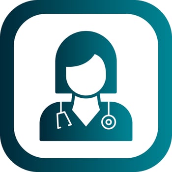 Female Doctor Vector Icon Design