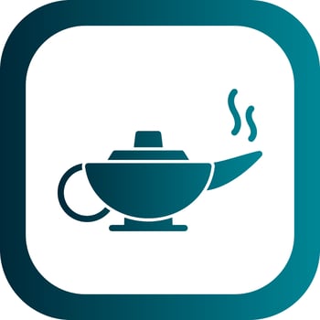 Arabian Magic Lamp Vector Icon Design