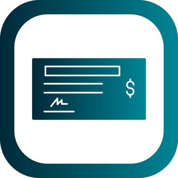 Cheque Vector Icon Design