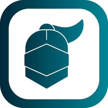 Armor Helmet Vector Icon Design