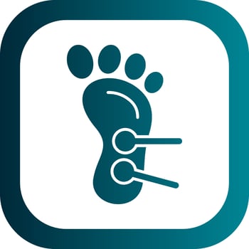 Foot Acupuncture Vector Icon Design