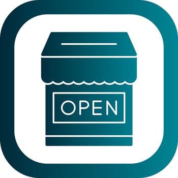 Shop Open Vector Icon Design