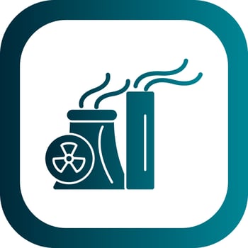 Nuclear Energy Vector Icon Design