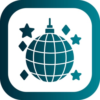 Disco Ball Vector Icon Design