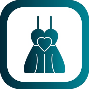 Wedding Female Dress Vector Icon Design