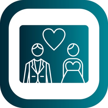 Wedding Photos Vector Icon Design