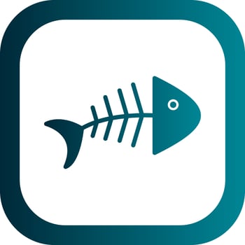 Fish Bone Vector Icon Design