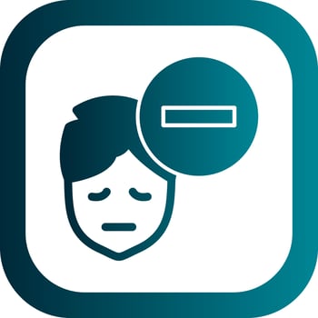 Negative Thinking Vector Icon Design