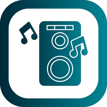 New Year Speaker Vector Icon Design