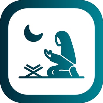 Women Praying Vector Icon Design