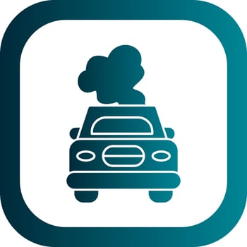 Car Pollution Vector Icon Design