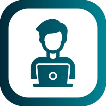 Meeting on Laptop Vector Icon Design