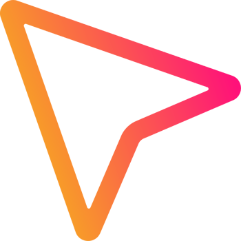 Sent message icon in gradient colors. Navigation signs illustration. png
