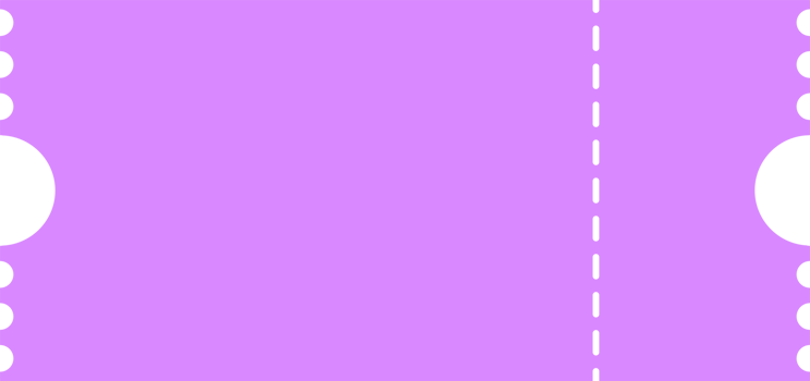 Blank tickets shape isolated png