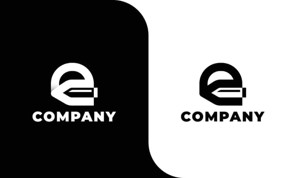 Letter e bullet logo vector