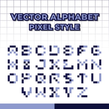Vector Alphabet Pixel Style