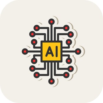 Artificial Intelligence Vector Icon Design
