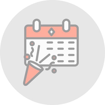 New Year Calendar Vector Icon Design