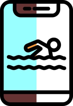 Swimming Vector Icon Design