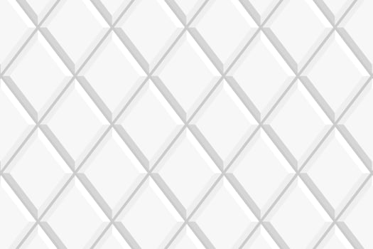 White rhombus tile seamless pattern. Bathroom or toilet ceramic wall or floor texture. Kitchen splashback background. Interior or exterior mosaic surface vector