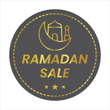 Ramadan Kareem Special Offer, Sale, Discount Badge, Label, Sticker, Button Vector Illustration Design