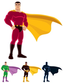 Superhero on White vector