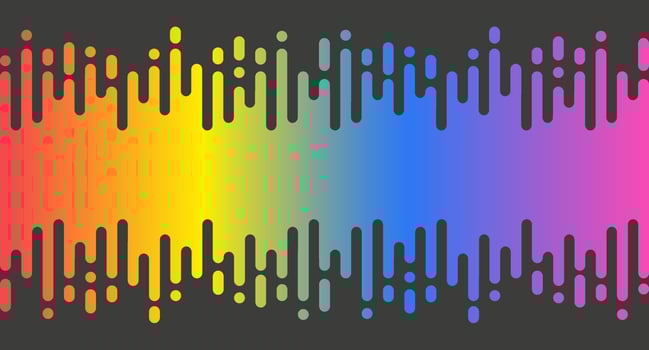 Abstract colorful composition with vertical rounded stripes. vector