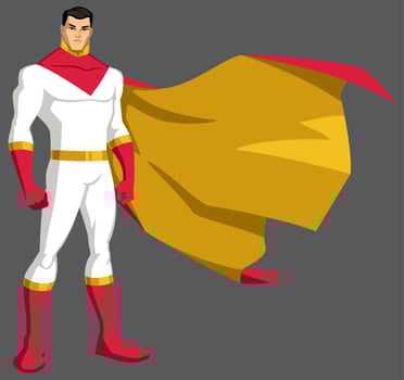 Superhero Asian Isolated vector