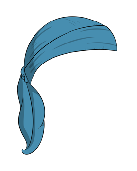 Blue Durag Style Gangster Hip hop Head Wear png