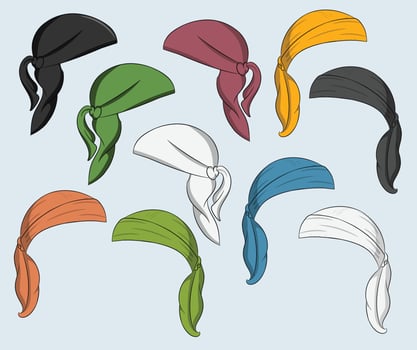 Durag Style Gangster Hip hop Head Wear vector