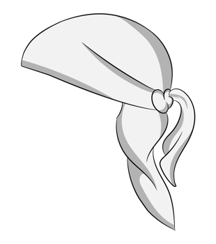 White Durag Style Gangster Hip hop Head Wear png