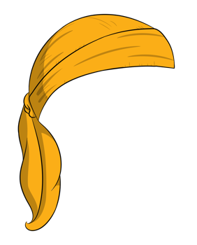 Yellow Durag Style Gangster Hip hop Head Wear png