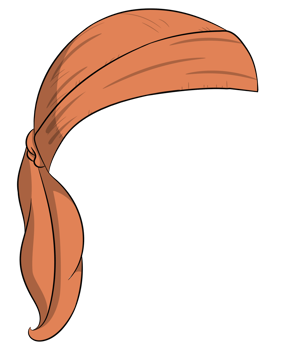 Orange Durag Style Gangster Hip hop Head Wear png