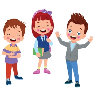 Cute little boy cartoon posing vector