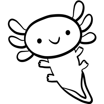 Cute Axolotl, axolotl illustration, sea salamander, sea life, marine life png