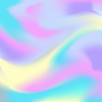 Y2K holographic gradient. Blue and purple holo lilac background with soft transitions. For covers, wallpapers, brands, social media. Vector square illustration.