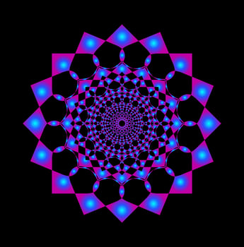 Zoomer design with a heart shape like a Kaleidoscope icon. vector