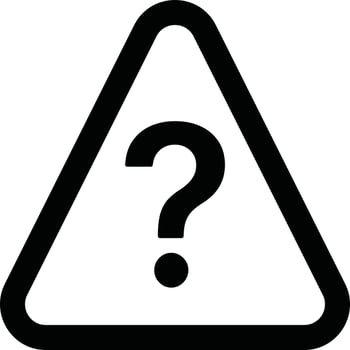 question mark triangle vector
