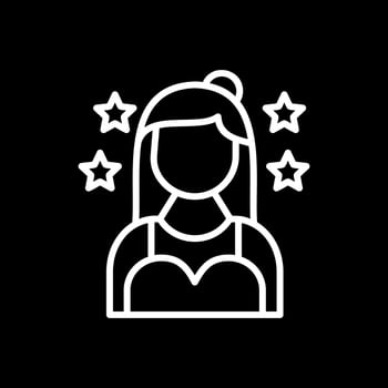 Female Celebrity Vector Icon Design