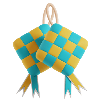 Ketupat diamond 3d ramadan icon png