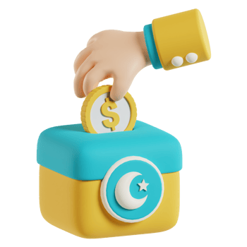 Donation box infaq 3d ramadan icon png