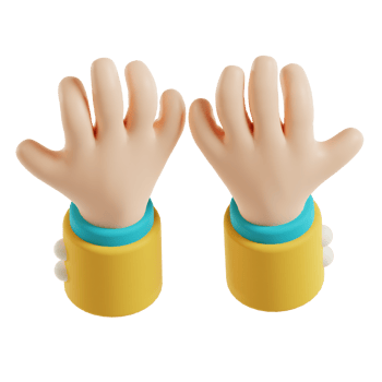 Hand gesture praying hands 3d ramadan icon png