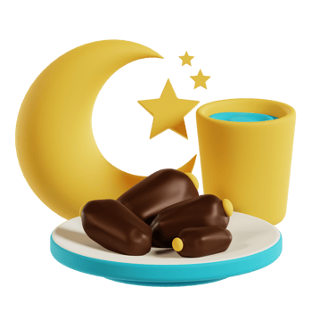 Iftar food 3d ramadan icon png