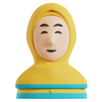 Muslim woman character 3d ramadan icon png
