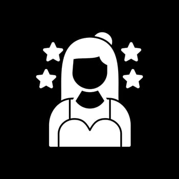 Female Celebrity Vector Icon Design