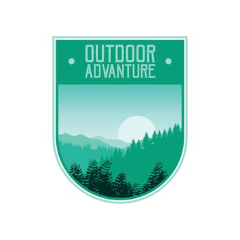 Adventure and mountain outdoor Badges vector