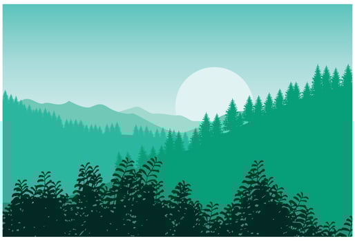 Vector illustration of a beautiful panoramic view.