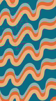 Wavy retro pattern illustration vector