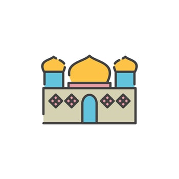 Mosque Vector Icon Illustration logo
